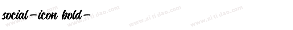 social-icon bold字体转换